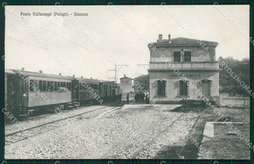 Perugia Ponte Valleceppi Stazione Treno cartolina QZ3282 – fronte