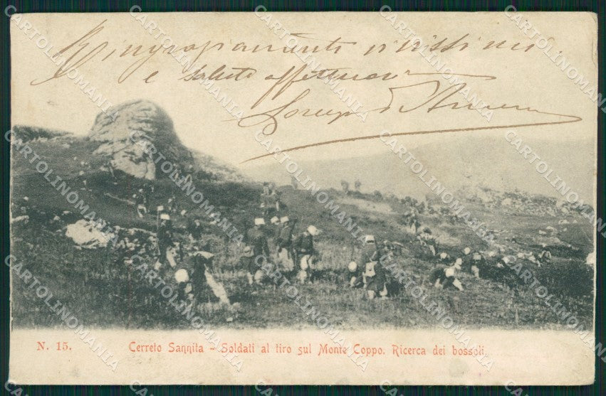 Benevento Cerreto Sannita Militari SCOLLATA cartolina QZ3345 – fronte