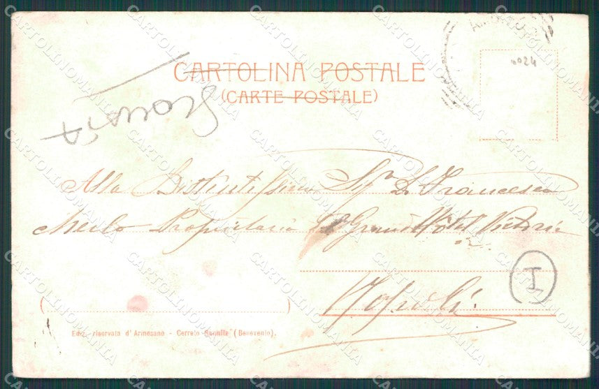 Benevento Cerreto Sannita Militari SCOLLATA cartolina QZ3345 – retro