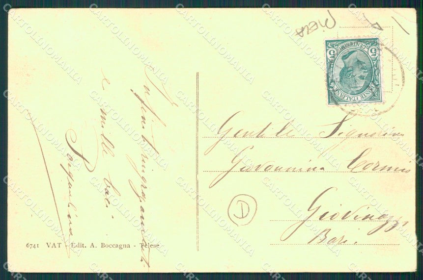 Benevento Telese PIEGA ABRASA cartolina QZ3358 – retro