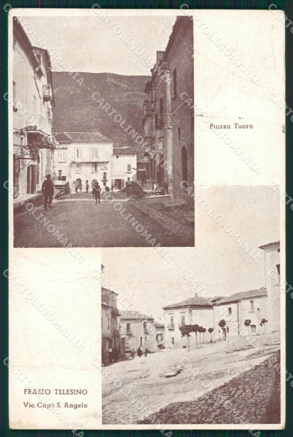 Benevento Frasso Telesino PIEGATA cartolina QZ3366 – fronte