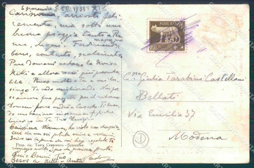 Caserta Sparanise cartolina QZ3445 – retro