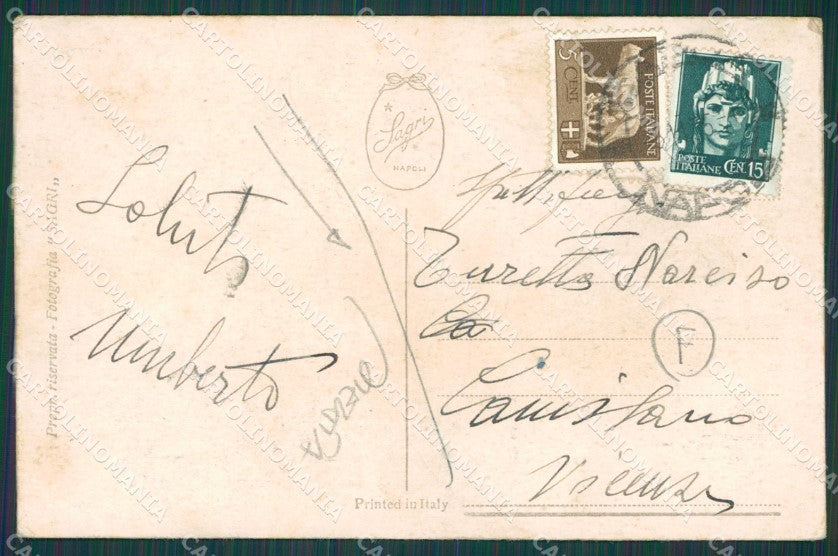 Caserta Capua PIEGATA cartolina QZ3455 – retro