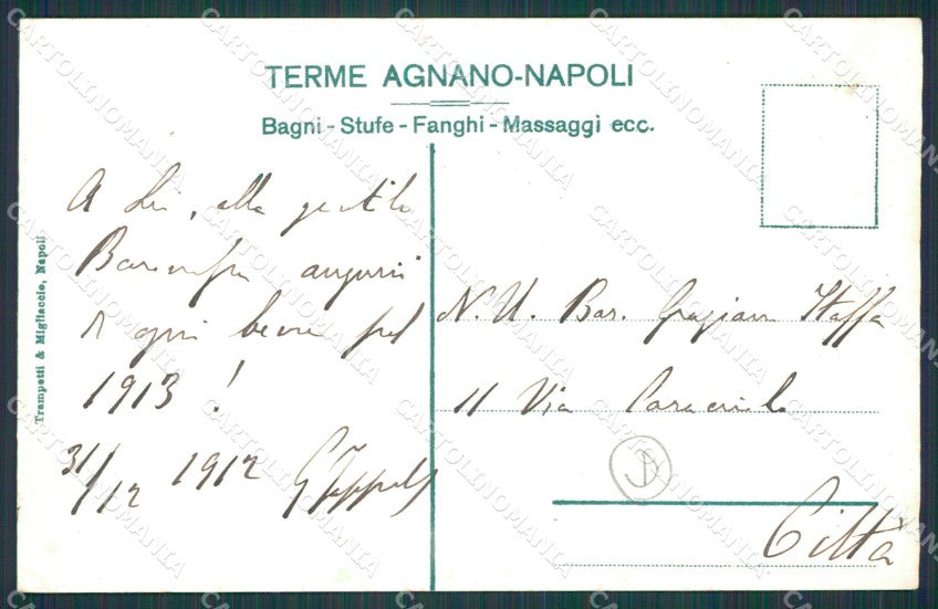 Napoli Agnano Tram cartolina QZ3468 – retro