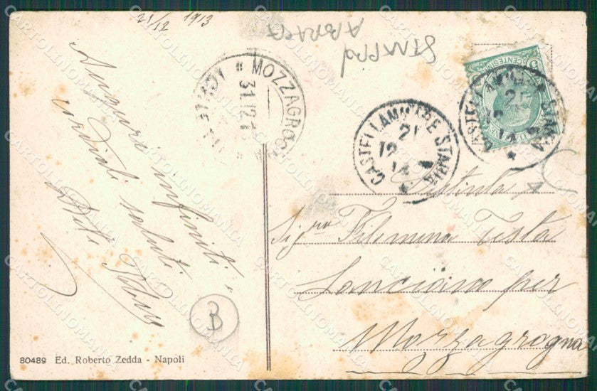 Napoli Castellammare di Stabia STRAPPO ABRASA cartolina QZ3508 – retro