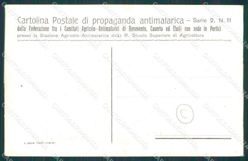 Napoli Portici Propaganda Antimalarica cartolina QZ3549 – retro