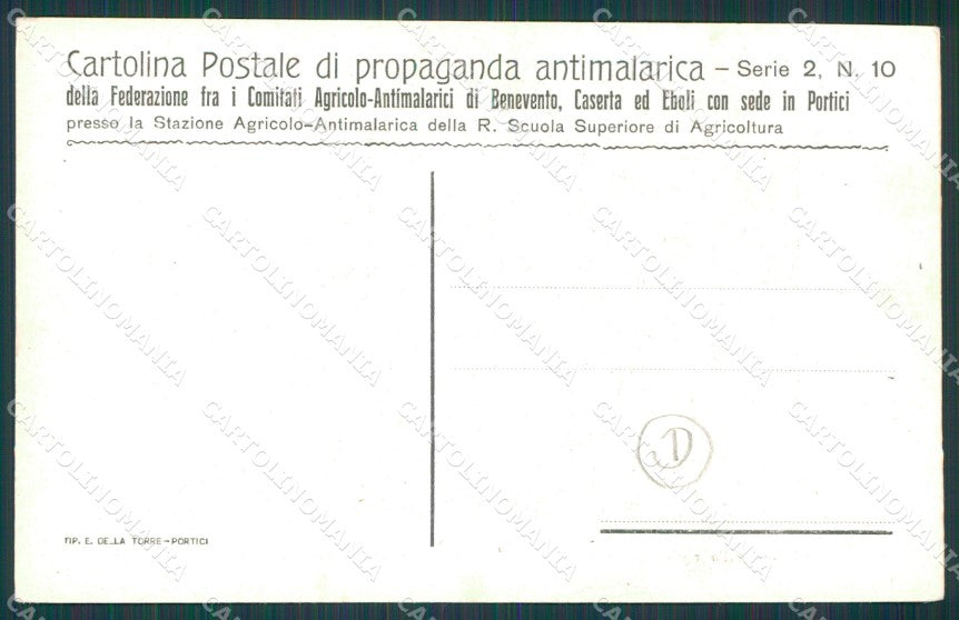 Napoli Portici Propaganda Antimalarica cartolina QZ3555 – retro