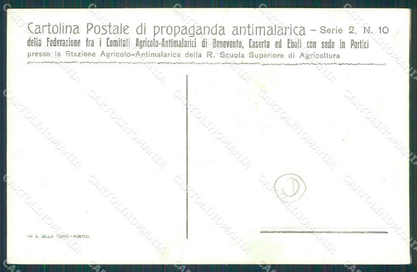 Napoli Portici Propaganda Antimalarica cartolina QZ3556 – retro