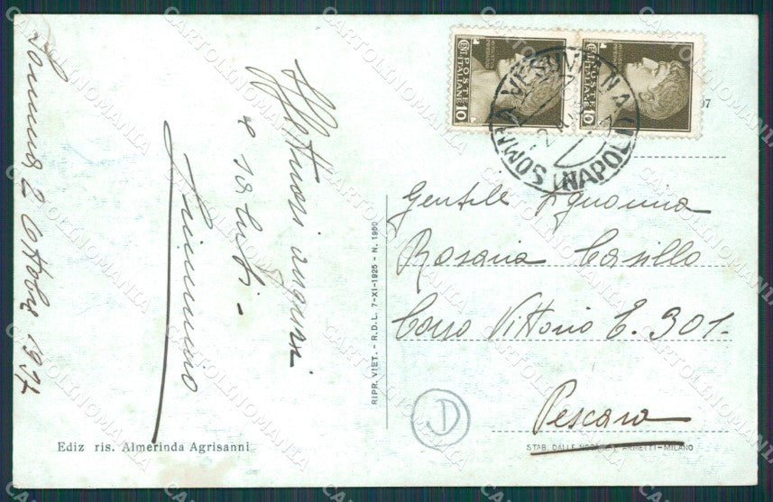 Napoli Somma Vesuviana cartolina QZ3580 – retro