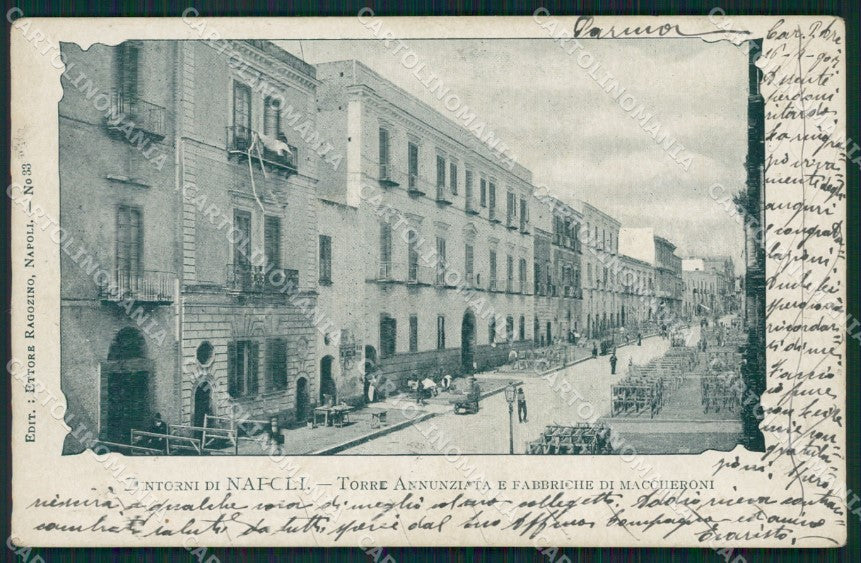 Napoli Torre Annunziata PIEGA cartolina QZ3592 – fronte