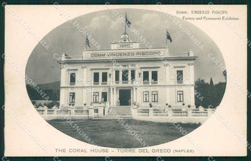 Napoli Torre del Greco Lavorazione Corallo Negozio cartolina QZ3599 – fronte