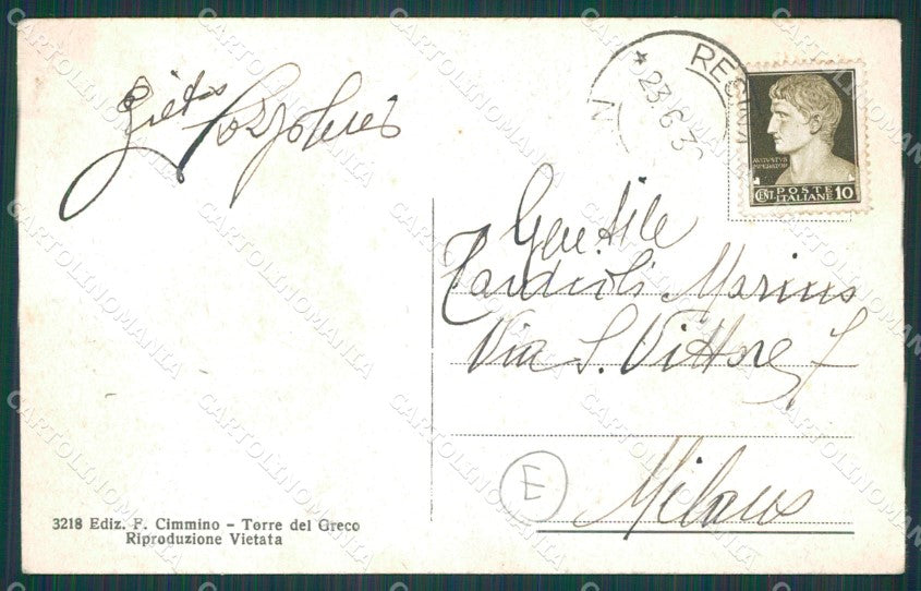Napoli Resina cartolina QZ3628 – retro