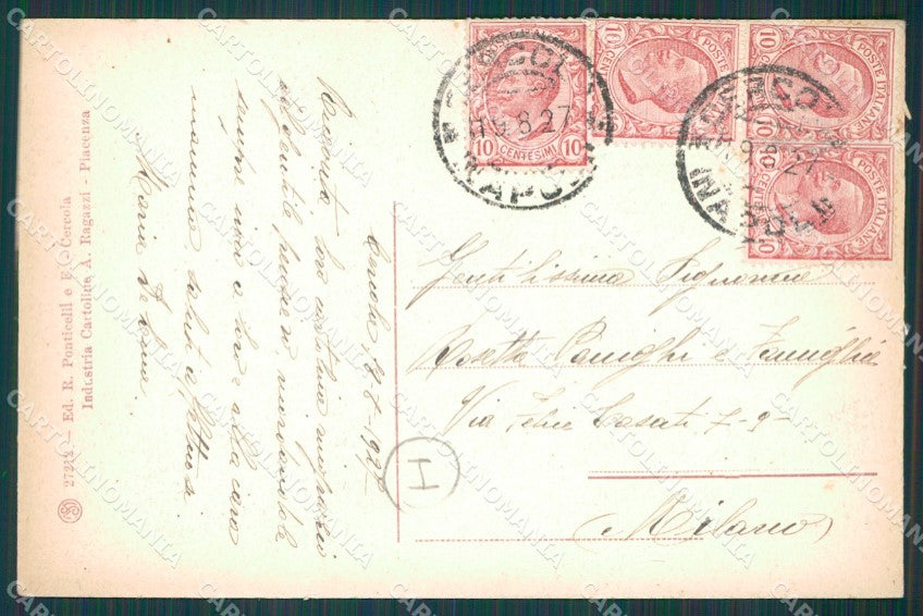 Napoli Cercola Saluti da PIEGHE cartolina QZ3649 – retro