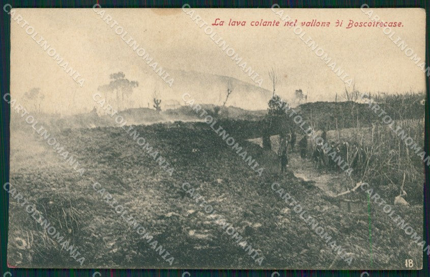 Napoli Vulcano Vesuvio Eruzione Boscotrecase cartolina QZ3663 – fronte