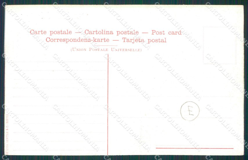 Napoli Vulcano Vesuvio Eruzione Boscotrecase cartolina QZ3687 – retro