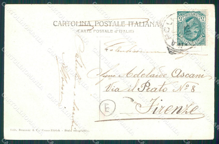 Napoli Vulcano Vesuvio Eruzione Boscotrecase cartolina QZ3689 – retro