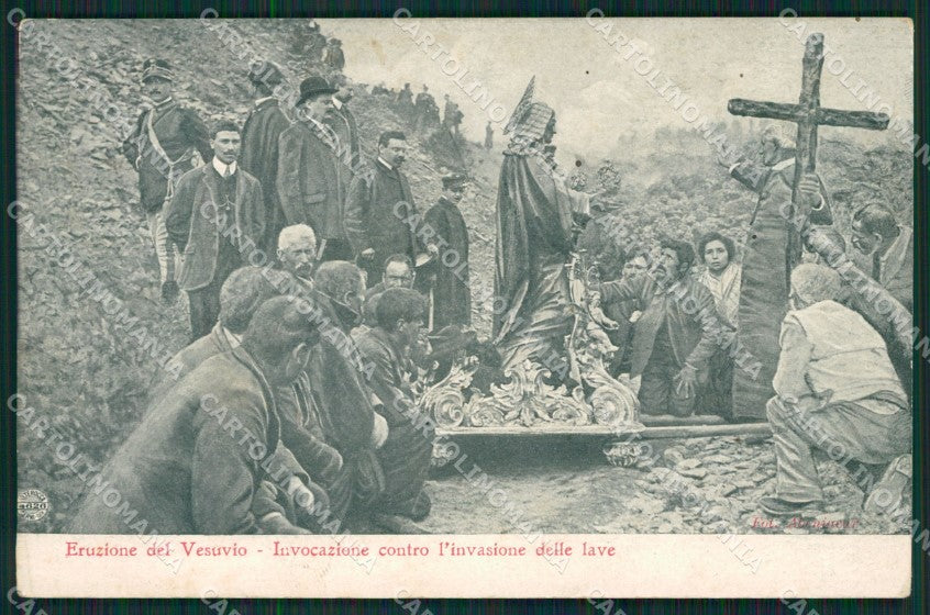 Napoli Vulcano Vesuvio Eruzione Alterocca 4626 cartolina QZ3715 – fronte