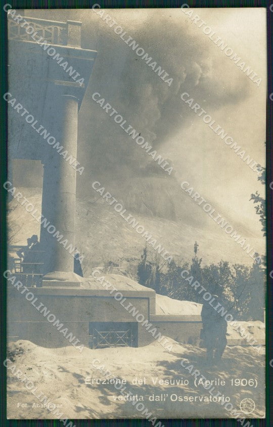 Napoli Vulcano Vesuvio Eruzione Alterocca 893 Foto cartolina QZ3718 – fronte