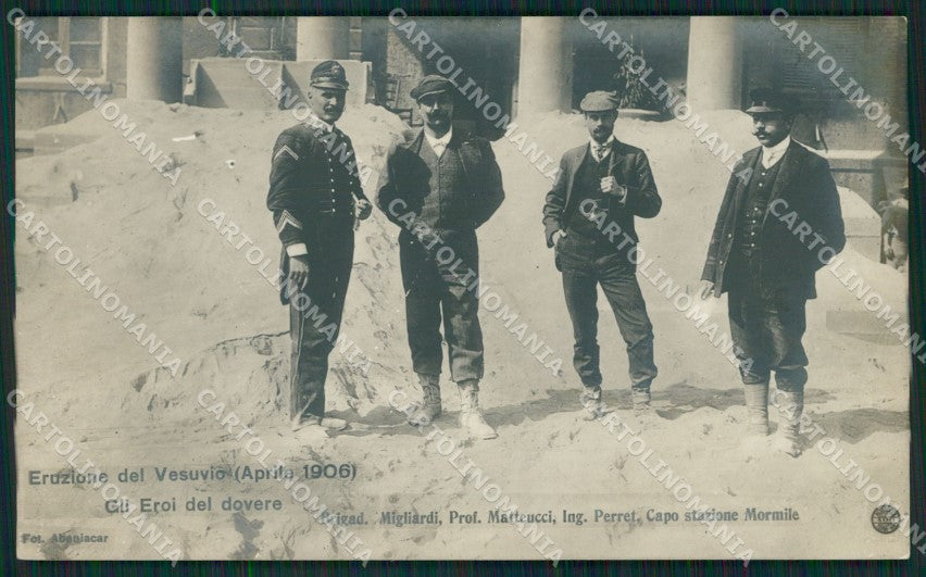 Napoli Vulcano Vesuvio Eruzione Alterocca 400 Foto cartolina QZ3729 – fronte