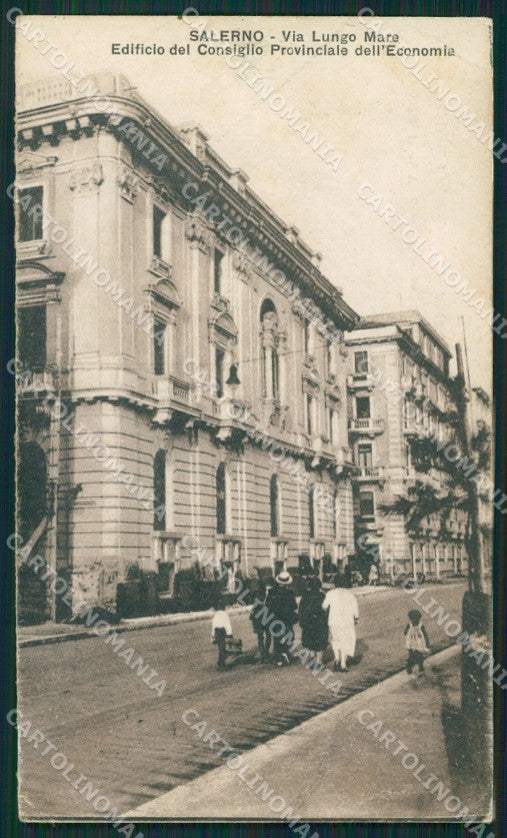 Salerno città RIFILATA PIEGA cartolina QZ3736 – fronte
