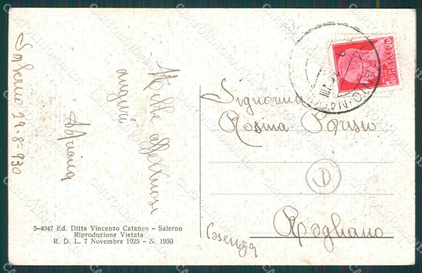 Salerno città cartolina QZ3746 – retro
