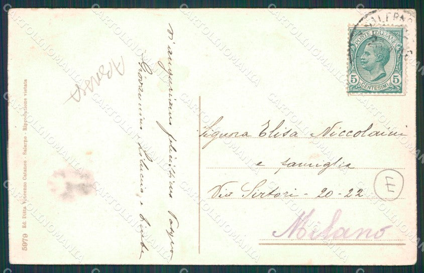 Salerno città ABRASA cartolina QZ3749 – retro