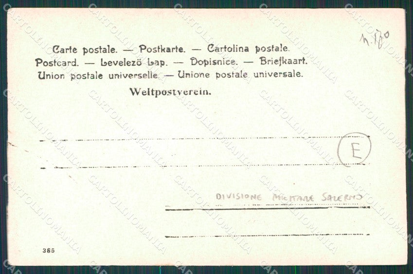 Salerno città Militari Foto cartolina QZ3753 – retro