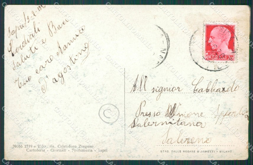 Salerno Sapri cartolina QZ3798 – retro