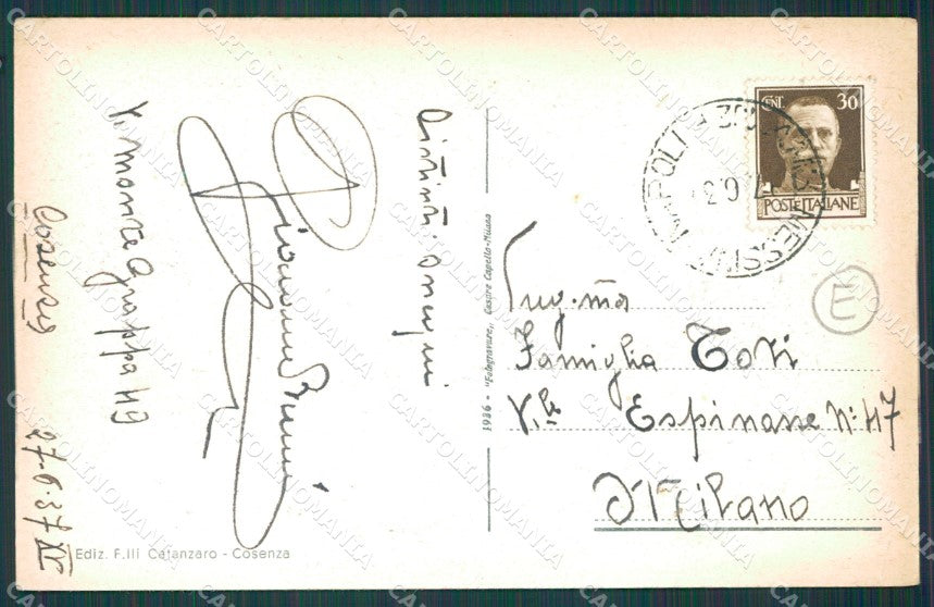 Cosenza città cartolina QZ3886 – retro