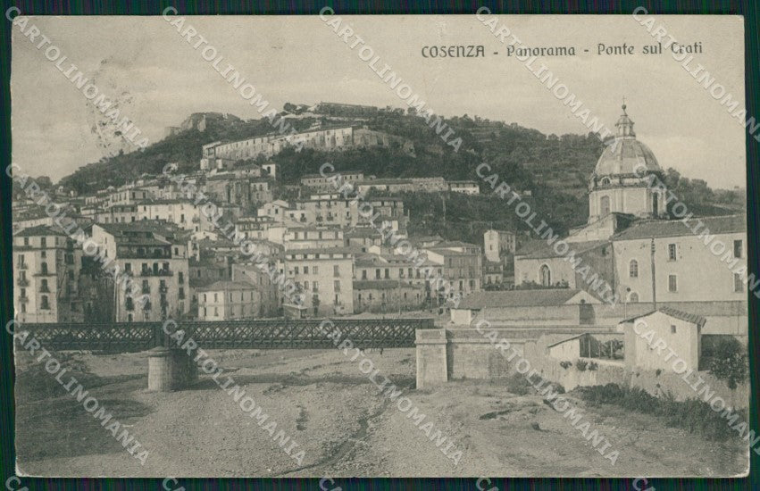 Cosenza città PIEGHINE cartolina QZ3889 – fronte