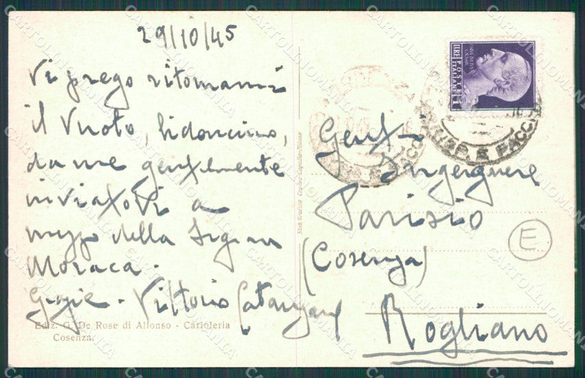 Cosenza città cartolina QZ3890 – retro