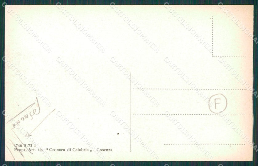 Cosenza città PIEGHE cartolina QZ3901 – retro