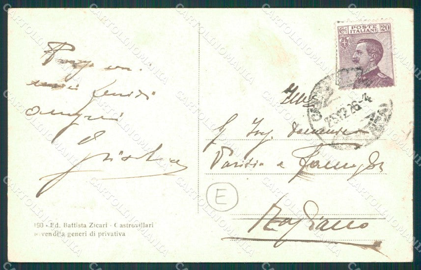 Cosenza Castrovillari PIEGA cartolina QZ3925 – retro