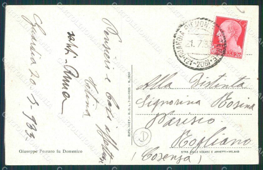 Cosenza Acquappesa Terme Luigiane cartolina QZ3943 – retro