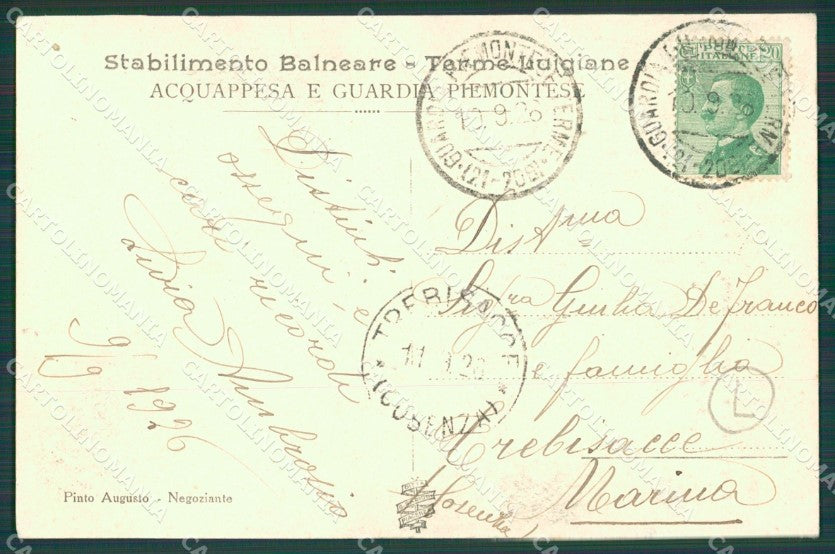 Cosenza Terme Luigiane cartolina QZ3960 – retro