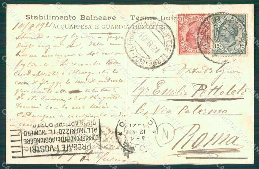 Cosenza Acquappesa Terme Luigiane cartolina QZ3967 – retro