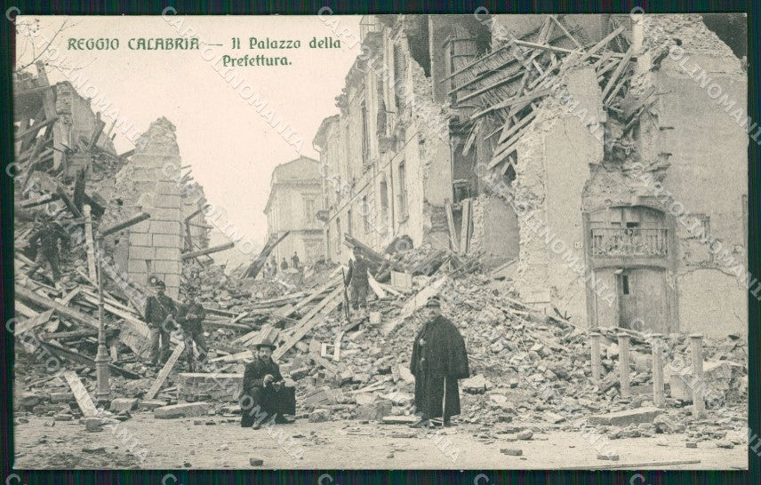 Reggio Calabria città terremoto cartolina QZ3973 – fronte