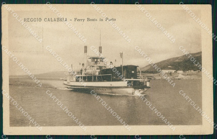 Reggio Calabria città Ferry Boat cartolina QZ3975 – fronte