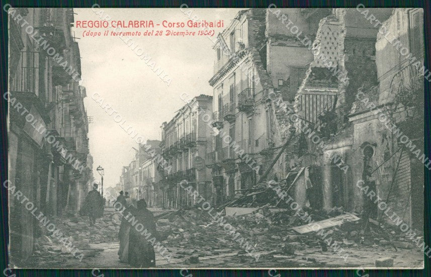Reggio Calabria città terremoto cartolina QZ3979 – fronte