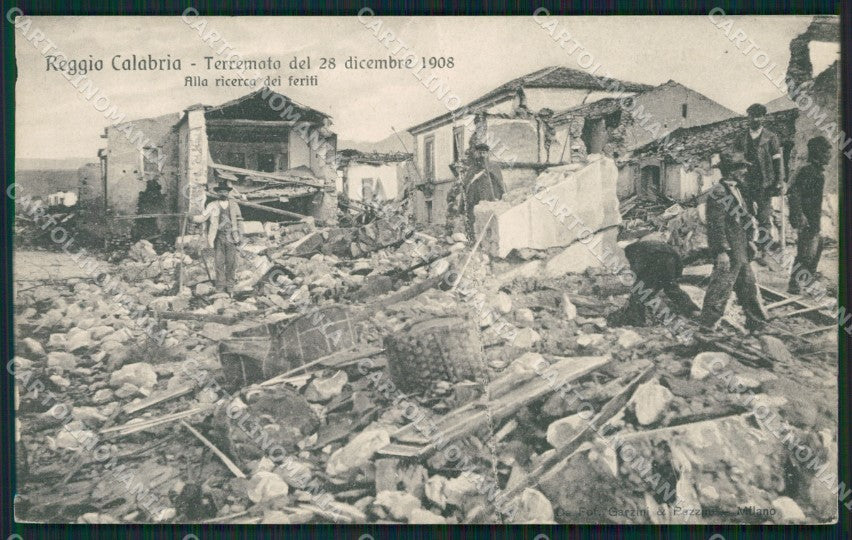 Reggio Calabria città terremoto cartolina QZ3982 – fronte