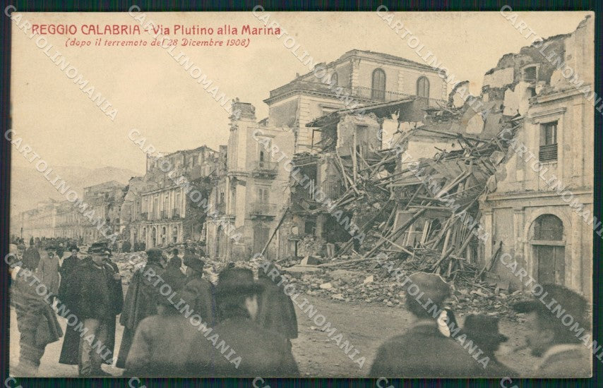 Reggio Calabria città terremoto cartolina QZ3990 – fronte