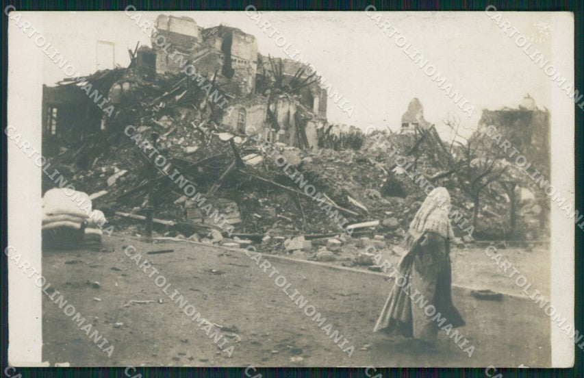 Reggio Calabria città terremoto foto cartolina QZ3992 – fronte