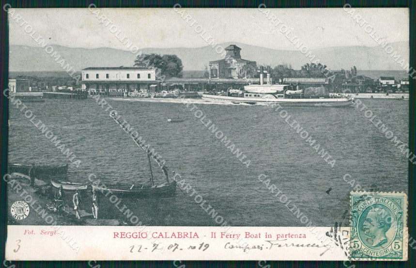 Reggio Calabria città Alterocca 5871 Ferry Boat cartolina QZ3997 – fronte