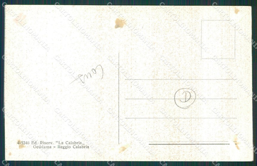 Reggio Calabria città COLLA cartolina QZ4000 – retro