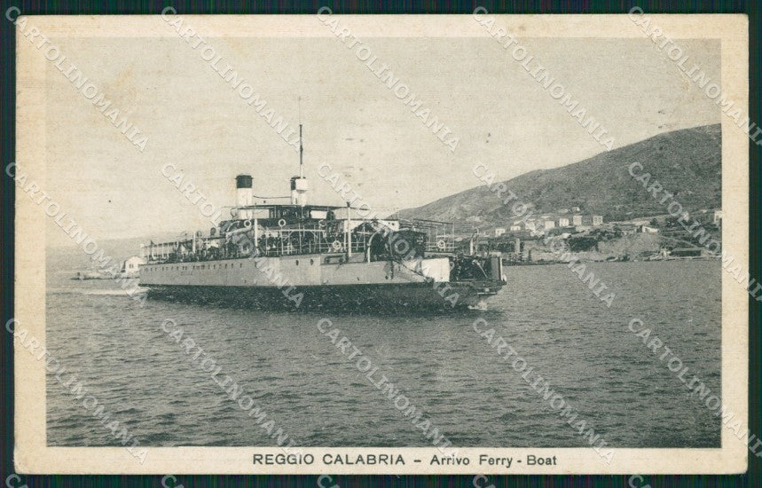 Reggio Calabria città Ferry Boat PIEGA cartolina QZ4006 – fronte