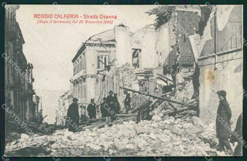 Reggio Calabria città terremoto cartolina QZ4016 – fronte