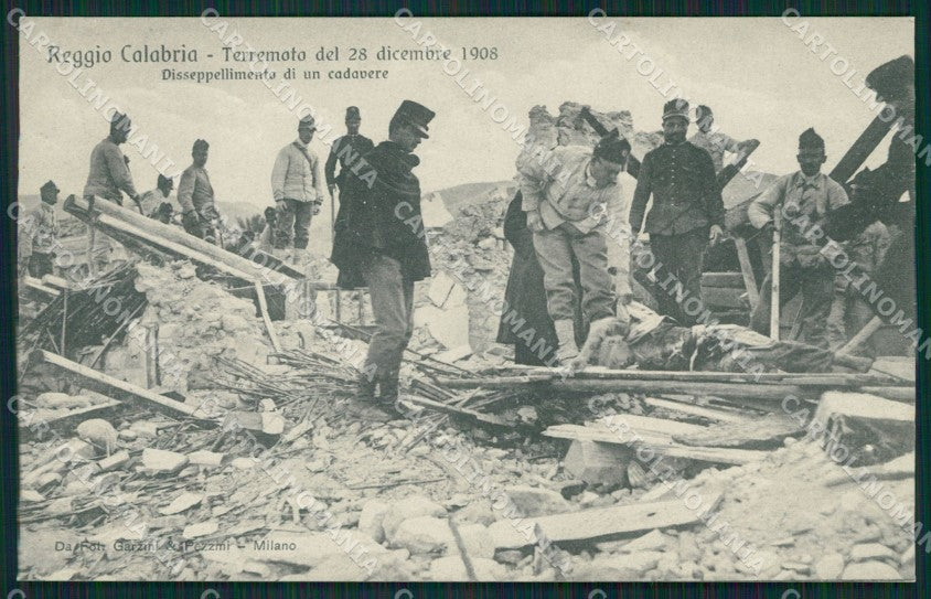 Reggio Calabria città terremoto cartolina QZ4023 – fronte