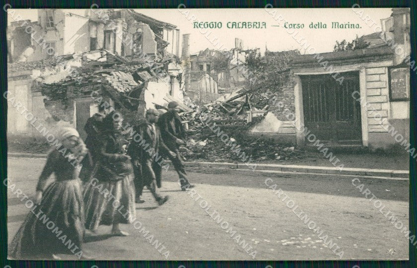 Reggio Calabria città terremoto cartolina QZ4024 – fronte