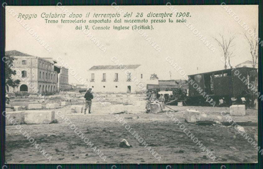 Reggio Calabria città terremoto cartolina QZ4034 – fronte