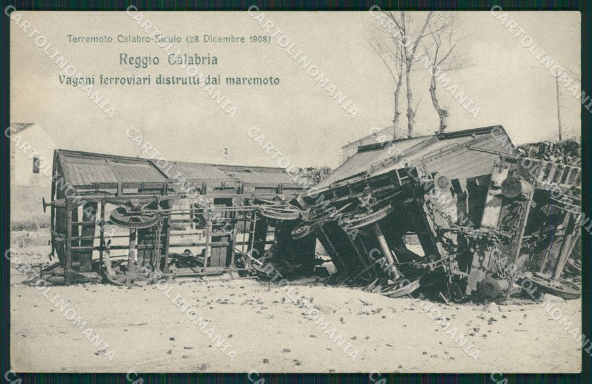 Reggio Calabria città terremoto Treno cartolina QZ4042 – fronte